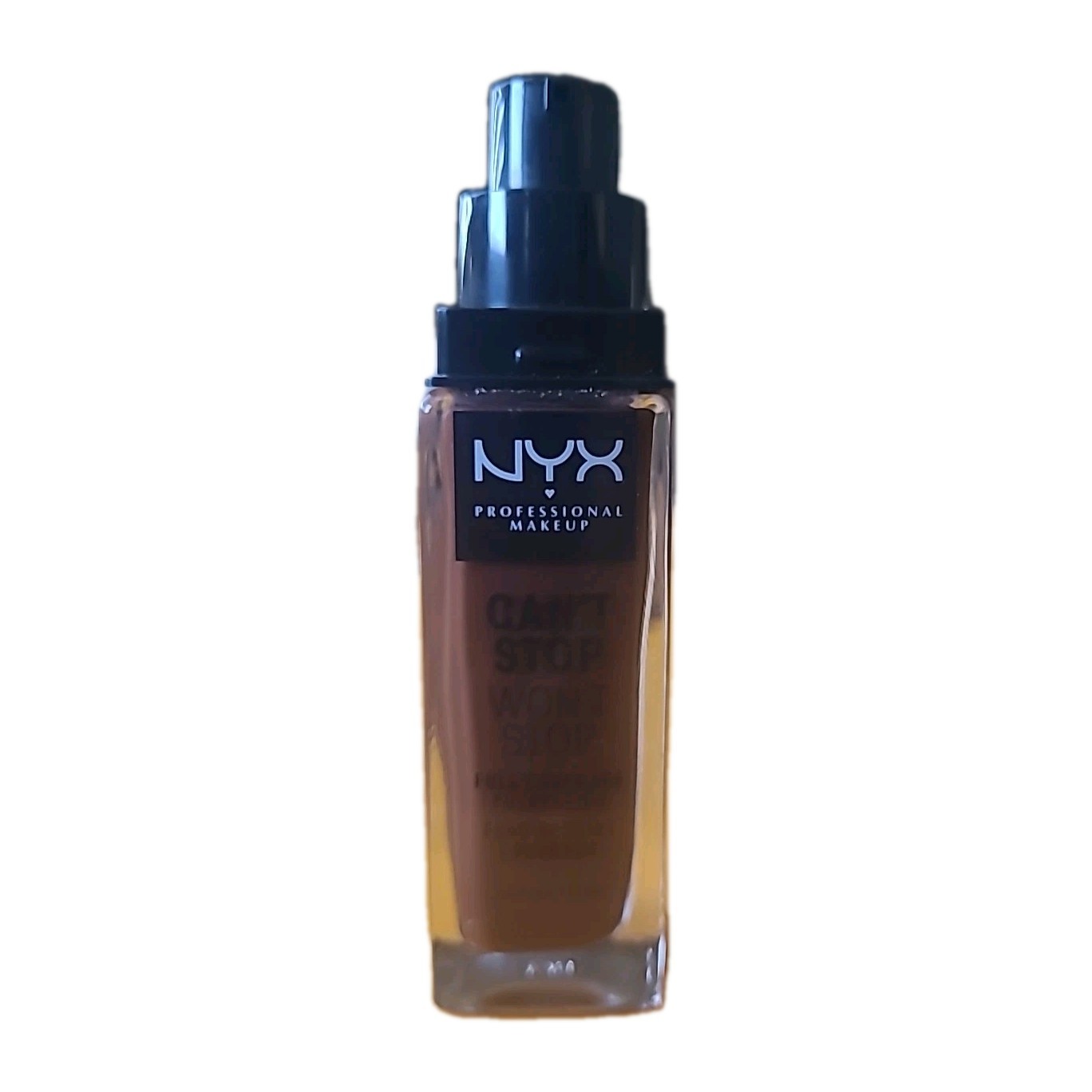 NYX PROFESSIONAL MAKEUP Can’t Stop Won’t Stop Foundation Deep Ebony New w/o Lid