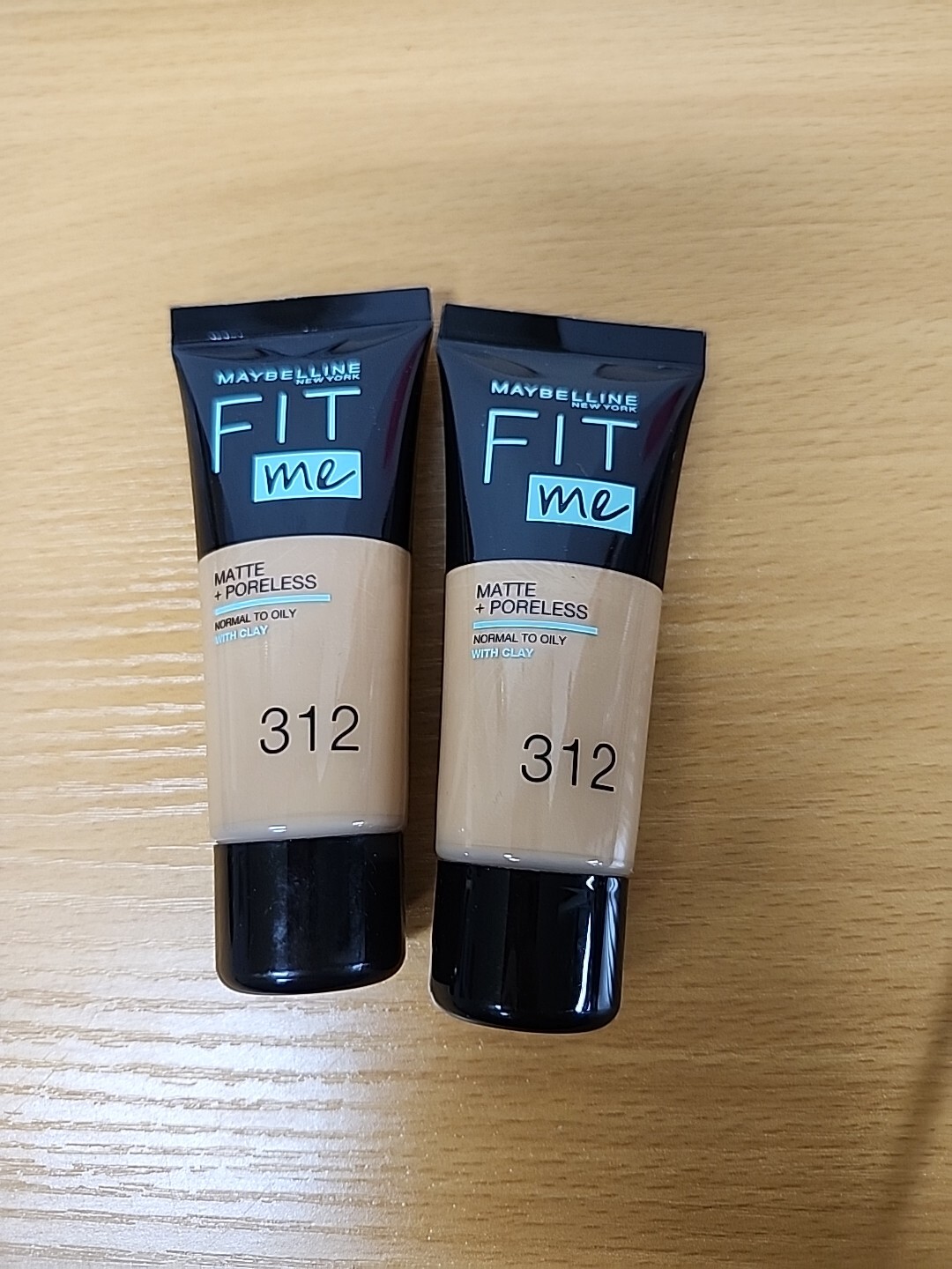 (2) MAYBELLINE Fit Me! Matte + Poreless Normal to Oily Skin Foundation 30ml #312