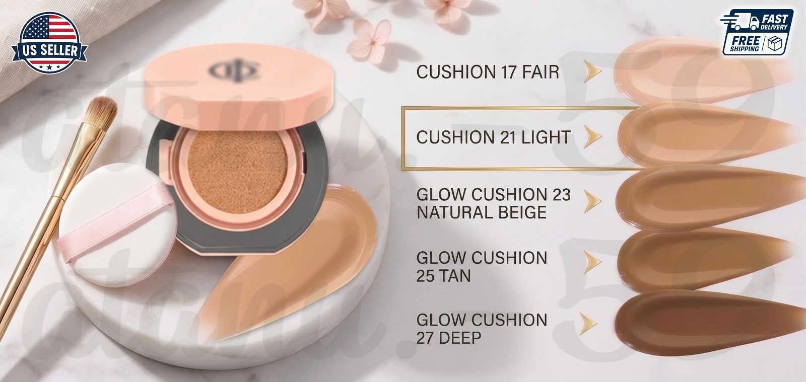 In.cell.derm – Makeup Luminous Glow Cushion ( 21 light ) – New 2028 – HOT US