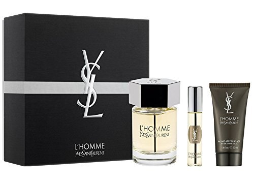 YSL L’Homme 3PC SET 3.3 oz .33 oz Eau de Toilette Spray 1.6 oz After Shave Balm