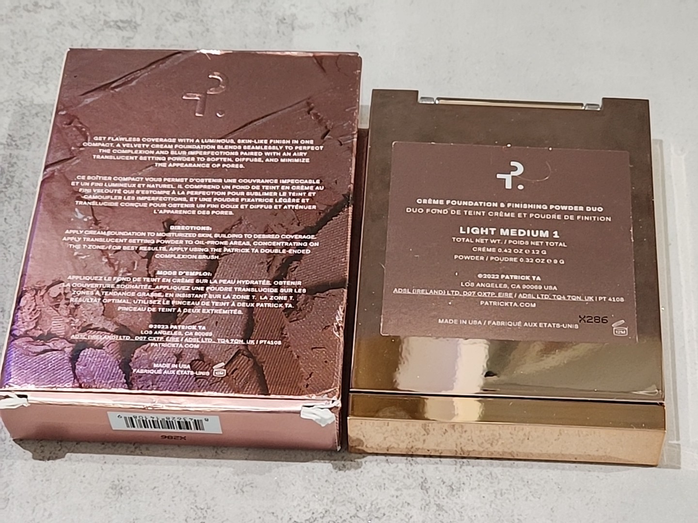 PATRICK TA Major Skin Creme Foundation and Finishing Powder Duo LIGHT MEDIUM 1