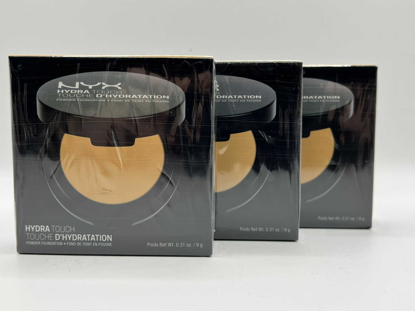 NYX Hydra Touch Cake Powder Foundation HTPF10 Amber Make-up NEW – Lot Of 3