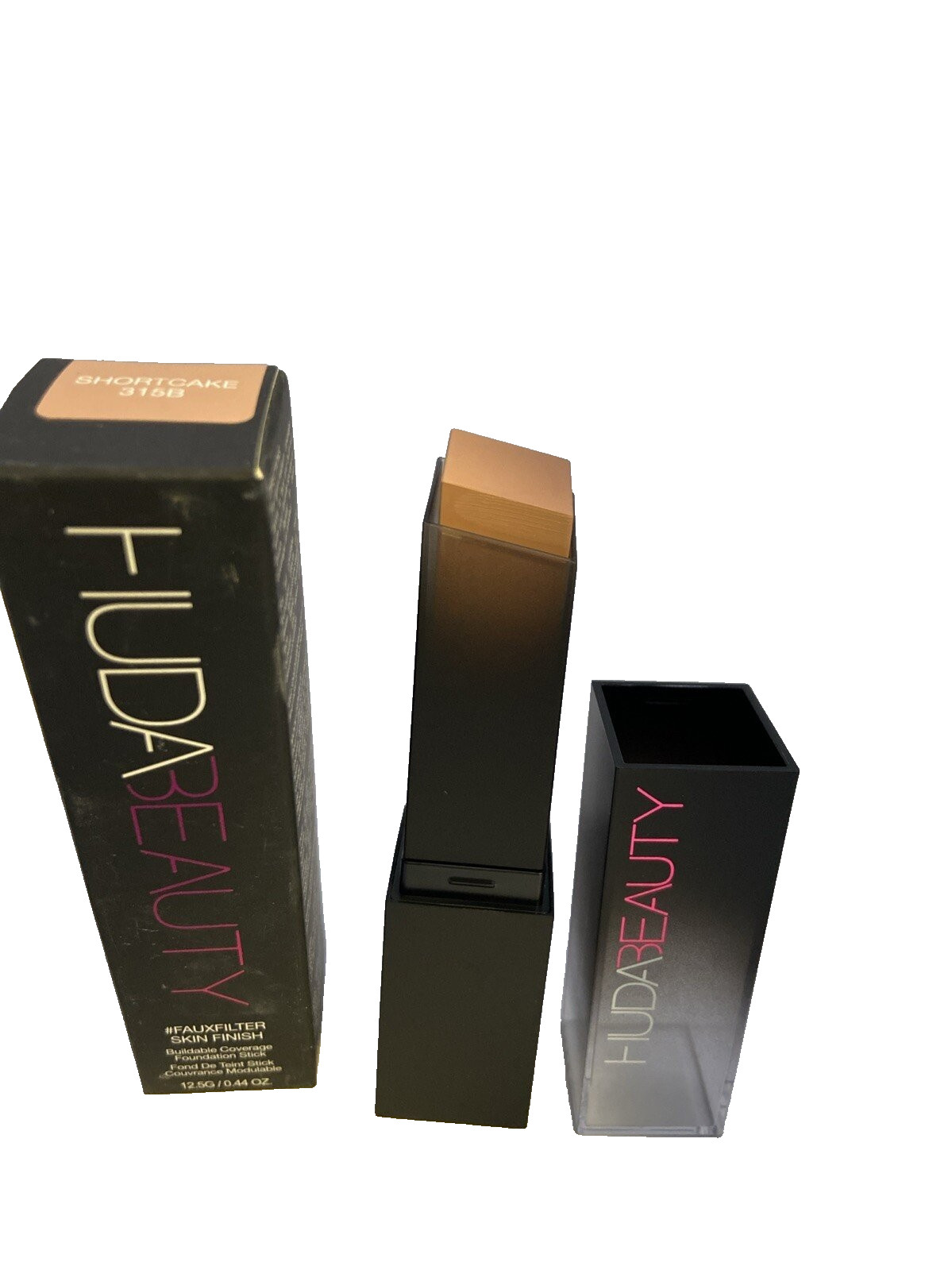 Huda Beauty Fauxfilter Skin Finish Foundation Stick Shortcake 315B .44 oz.