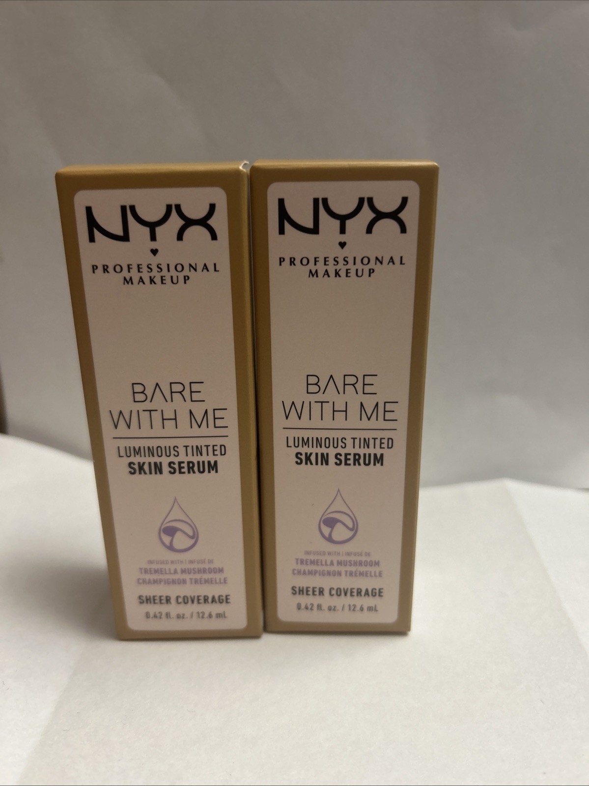 NYX Professional Makeup Bare With Me Luminous Tint Skin Serum Medium, Lot Of 2