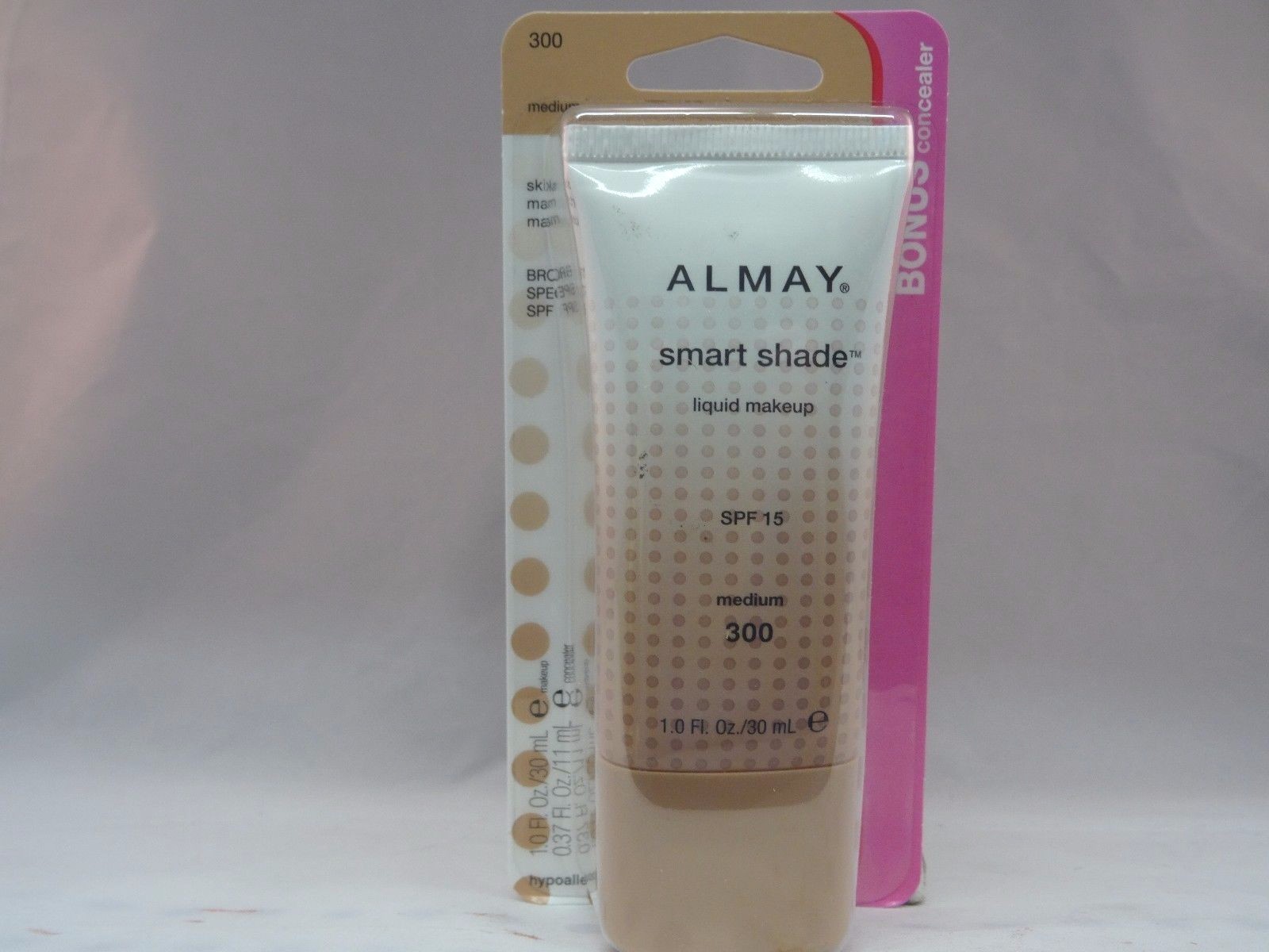ALMAY SMART SHADE LIQUID MAKEUP WITH CONCEALER – #300 MEDIUM – NEW IN PACKAGE