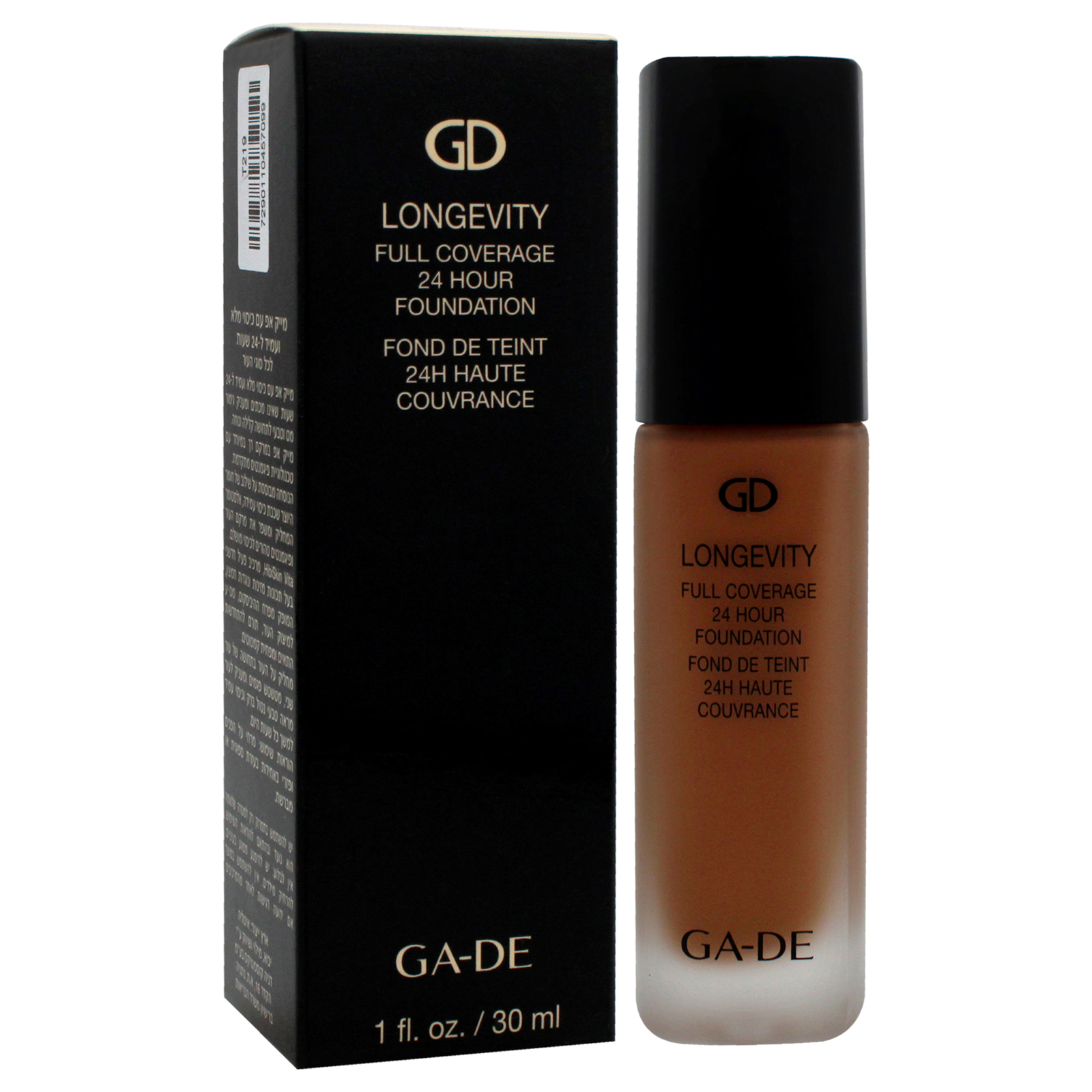 Longevity Full Coverage 24Hr Foundation – 555 Chestnut by GA-DE for Women – 1 oz