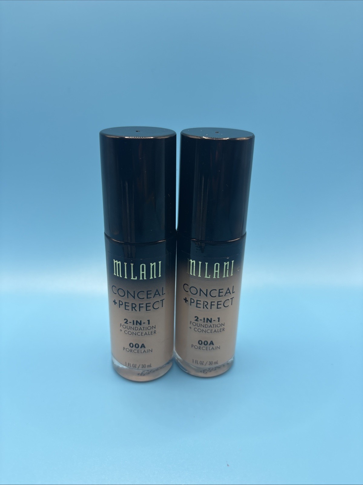 2 Pack Milani Conceal + Perfect 2-in-1 Foundation + Concealer – 00A Porcelain