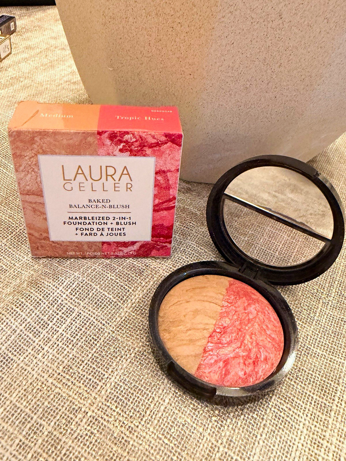 Laura Geller Baked Balance-n-Blush Marbleized 2-in-1 Pressed Powder 0.32 oz
