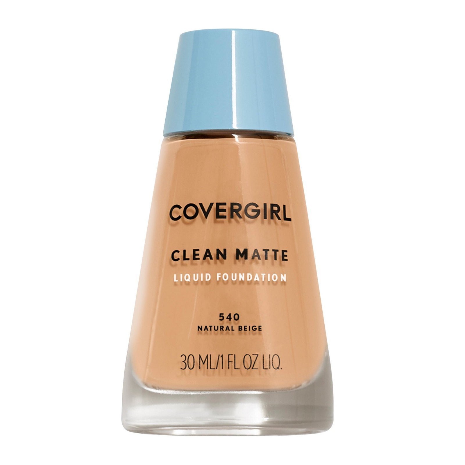 COVERGIRL Clean Matte Liquid Foundation, 540 Natural Beige, 1 fl oz, Liquid…