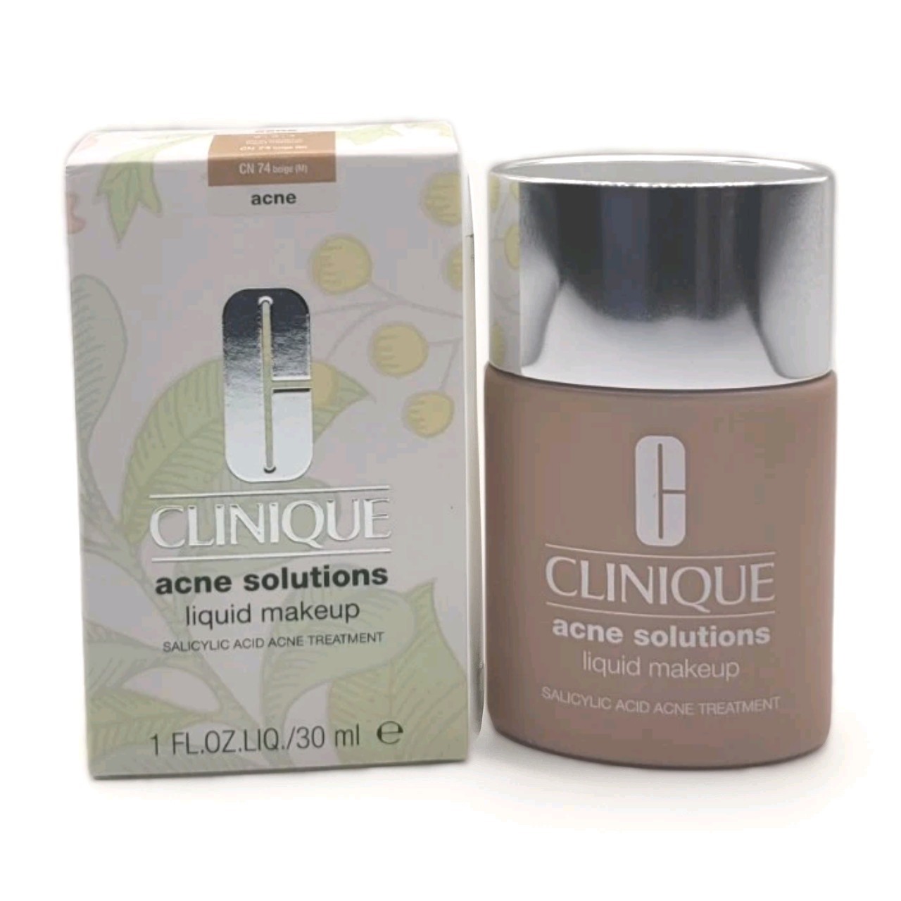 CLINIQUE Acne Solutions Liquid Foundation – CN 74 Beige ( M ) 1oz/30ml