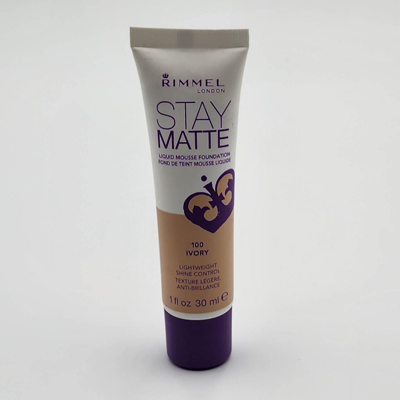 Rimmel Stay Matte Liquid Mousse Foundation Ivory 100 Lightweight 1 Fl Oz New