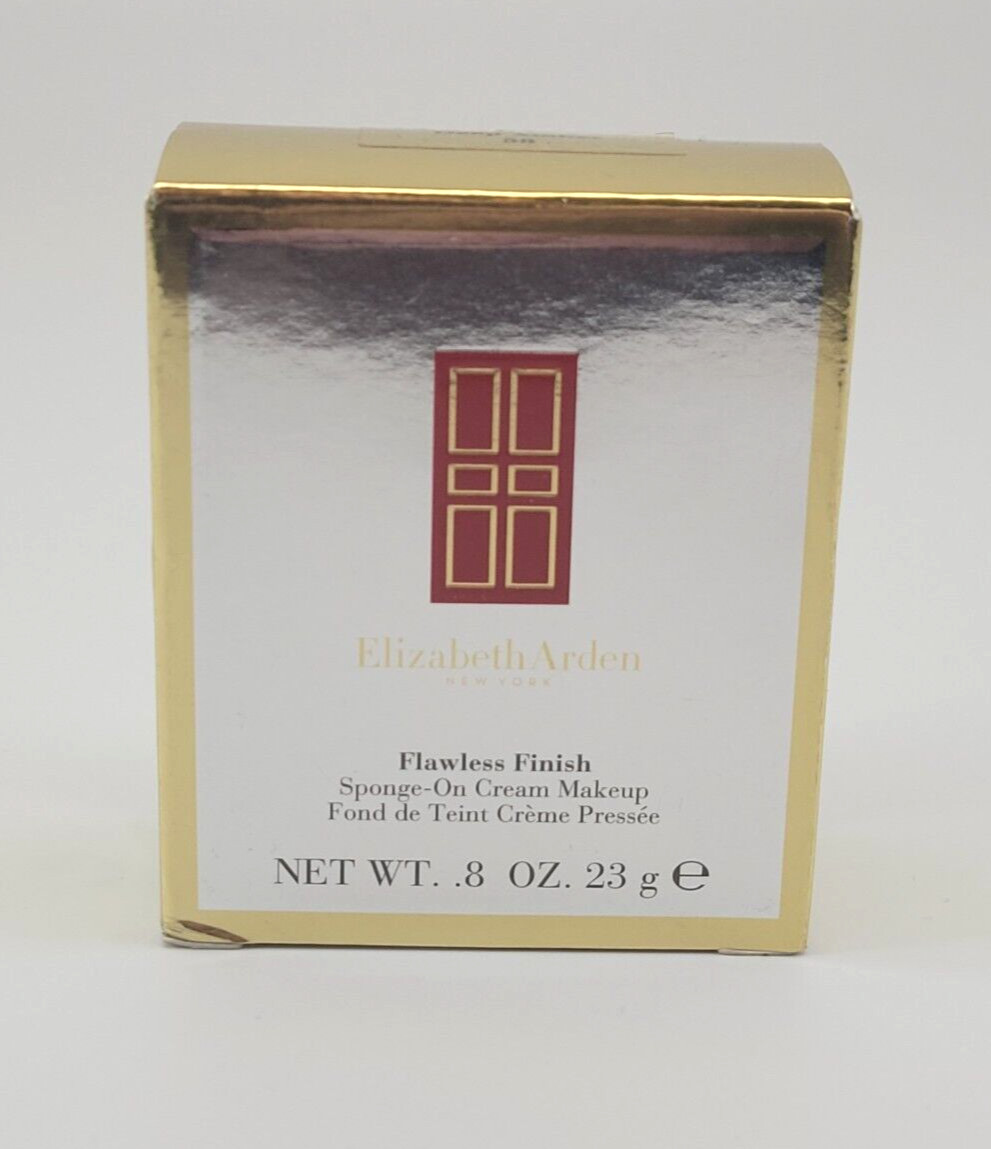 ELIZABETH AREN FLAWLESS FINISH SPONGE ON CREAM MAKEUP 58 DEEP AMBER .8oz/23g