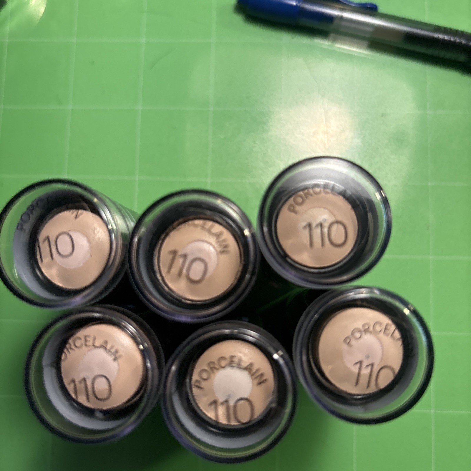 6-PACK Maybelline Fit Me! Shine-Free + Balance Foundation 110- Buff Beige NEW
