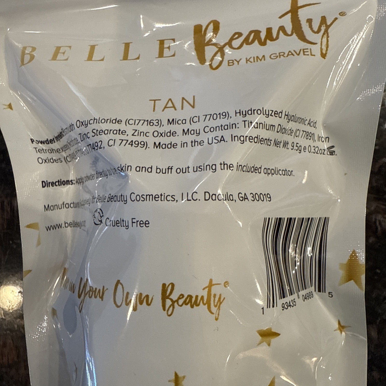 Belle Beauty by Kim Gravel Easy Peasy Powder Matte Mineral Foundation – TAN