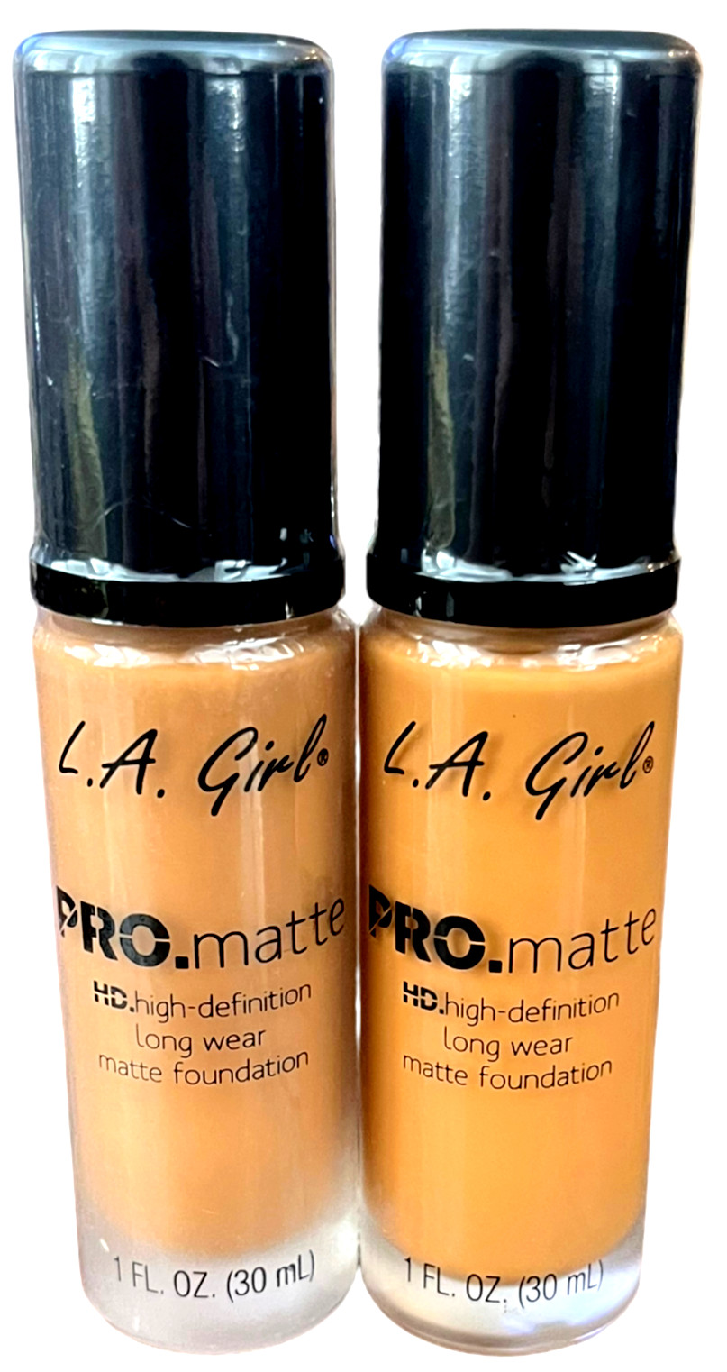 LA GIRL Pro Matte HD Long Wear Matte Foundation GLM680 Golden Bronze – LOT of 2