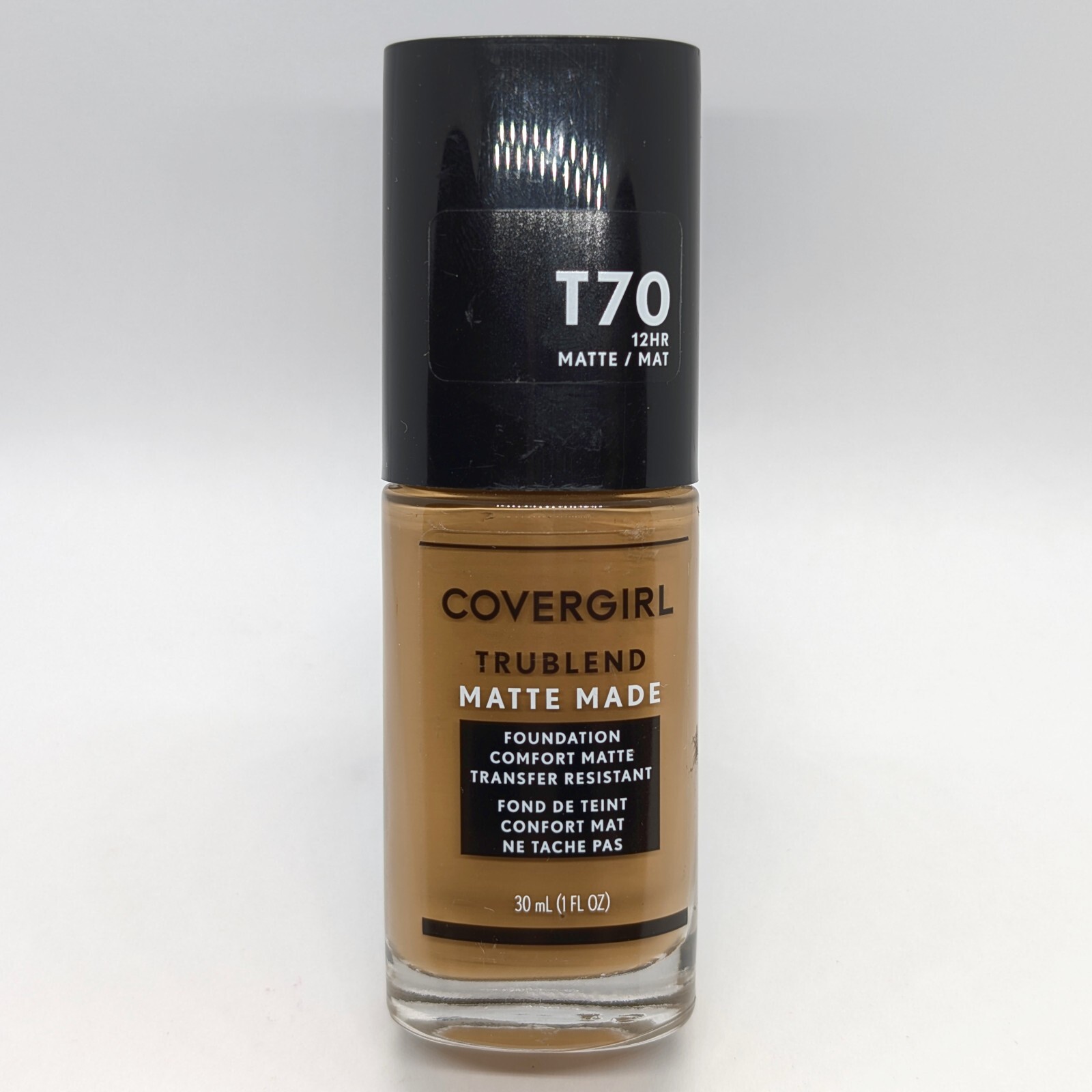 COVERGIRL TruBlend Matte Made Liquid Foundation T70 CARAMEL, 1-Count