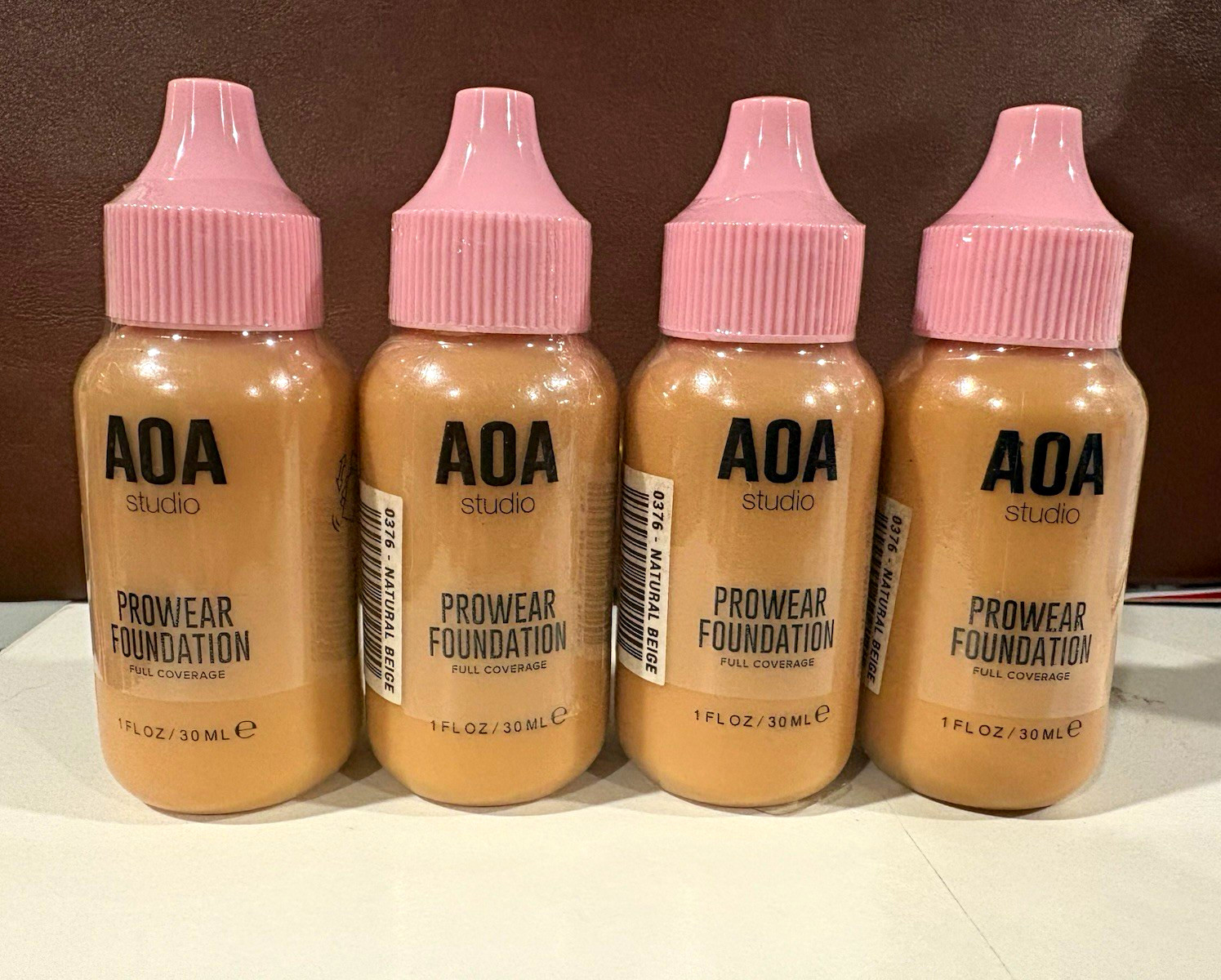 AOA Studio Prowear Liquid Foundation Full Coverage Matte Natural Beige 1 fl oz