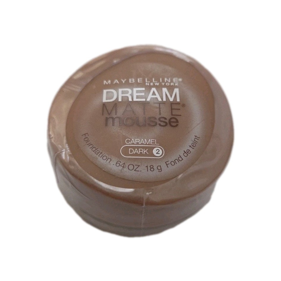 Maybelline Dream Matte Mousse Foundation .64 Oz Caramel Dark #2 New Sealed