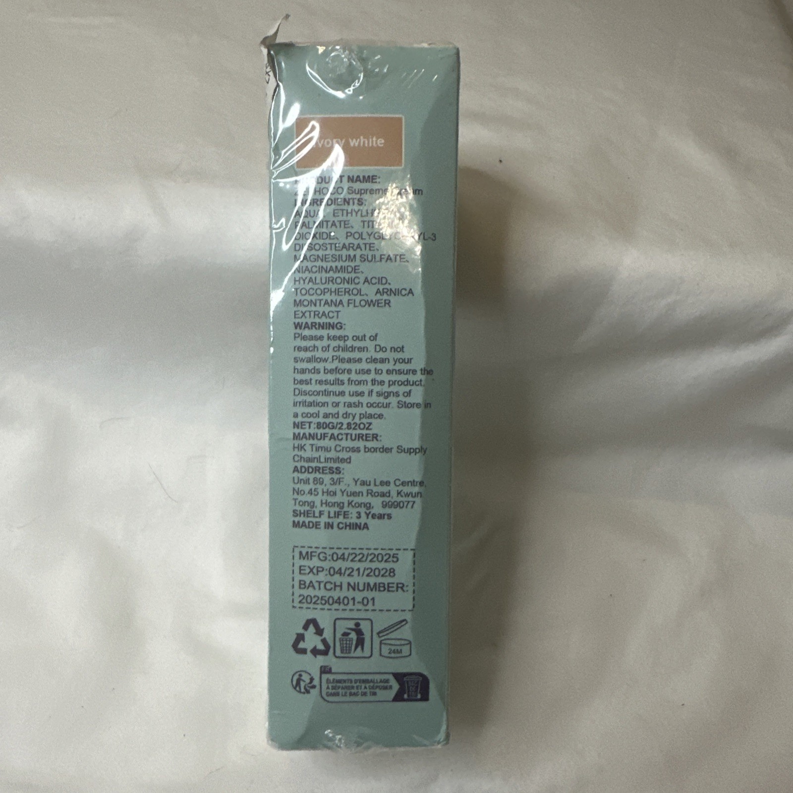 Zephoco Supreme Cream All-Over Complexion Perfector Ivory White New
