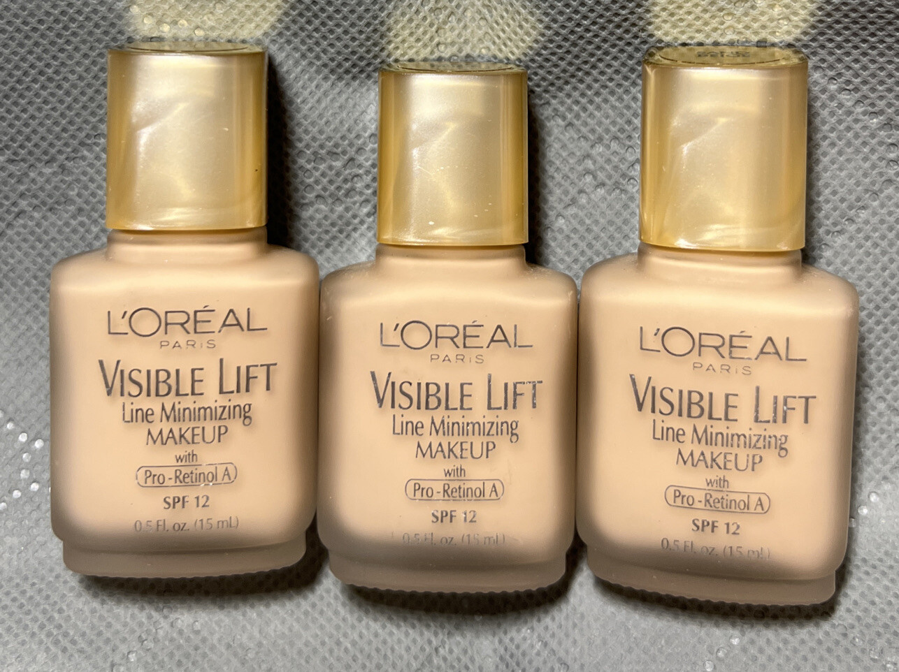 3 L’Oreal Visible Lift Line Minimizing Makeup Mini 0.5 fl oz Sand Beige