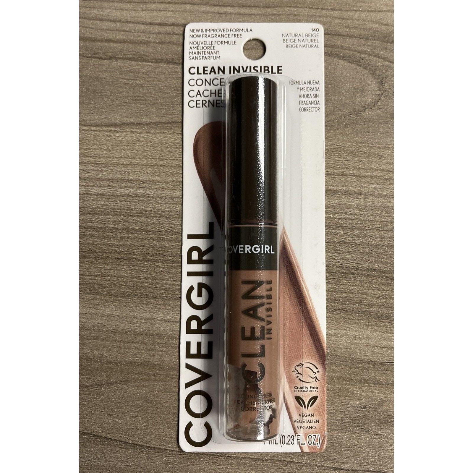 Covergirl Clean Invisible Concealer 140 Natural Beige Fragrance Free Vegan