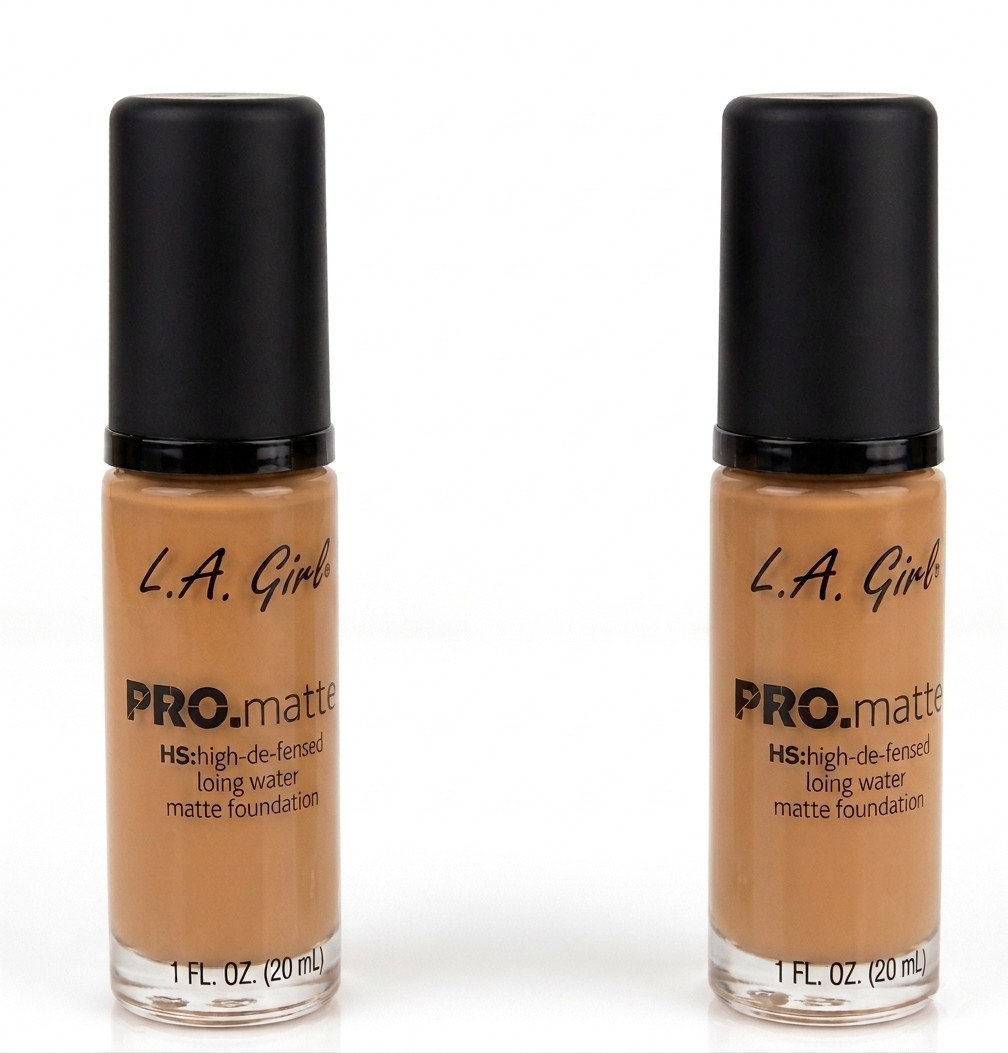 Lot of 2 L.A. Girl Pro.matte HD High-Definition Foundation “Soft Honey” GLM677