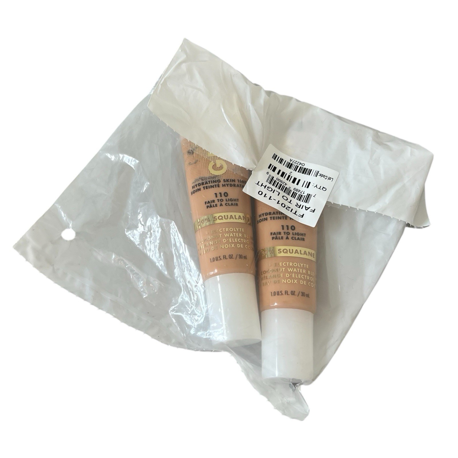 Milani Glow Hydrating Skin Tint 110 Fair To Light 2 Pack 1.0 Fl Oz Makeup Face