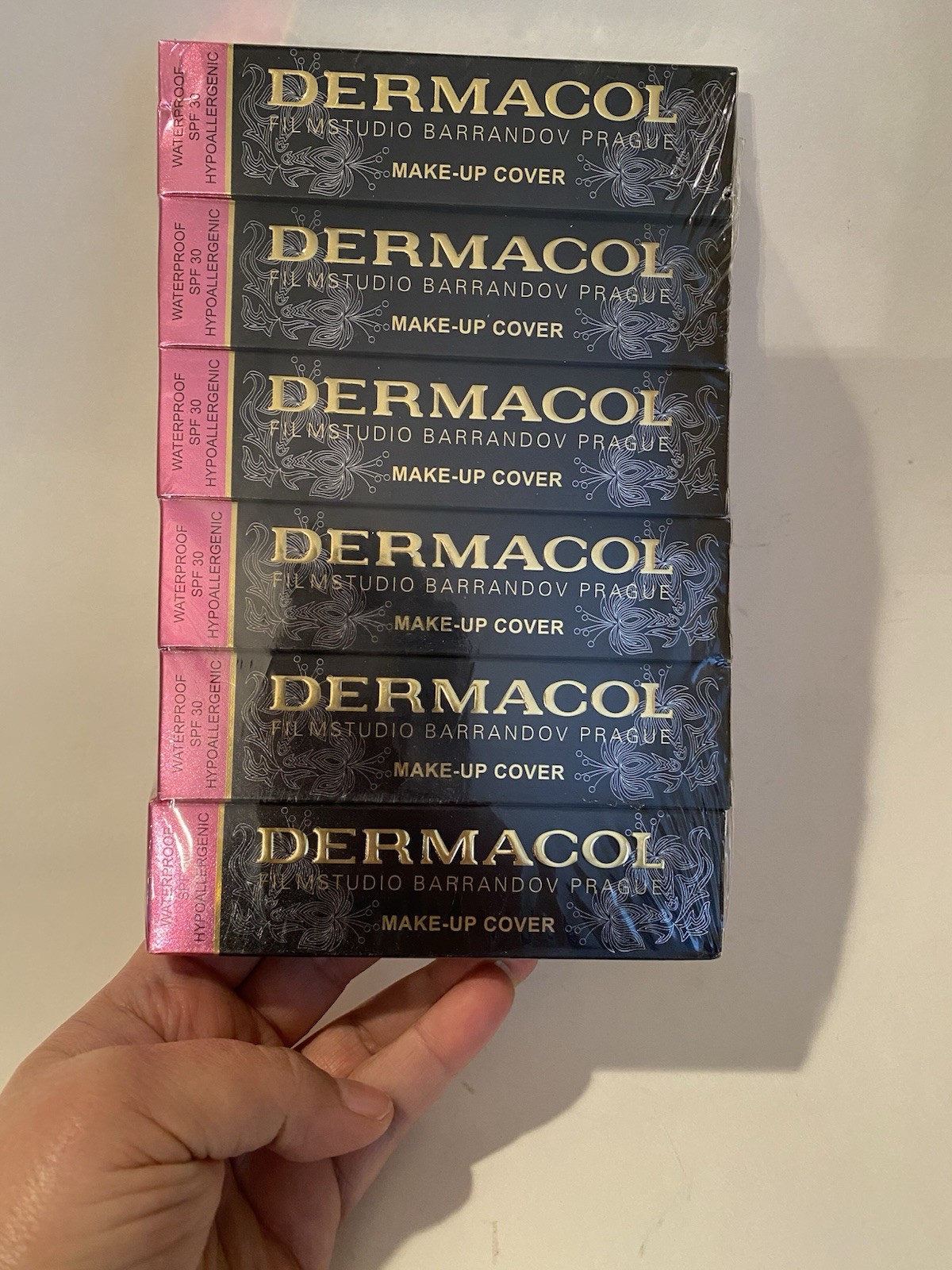 LOT OF 6 DERMACOL FULL COVERAGE FILM STUDIO FOUNDATION WATERPROOF SHADE 207 NEW