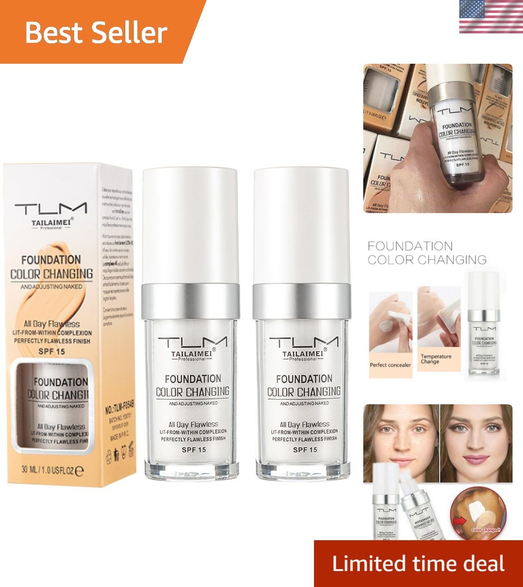 Flawless 2PCS Colour Changing Foundation – Adapting Formula & SPF 15 Protection