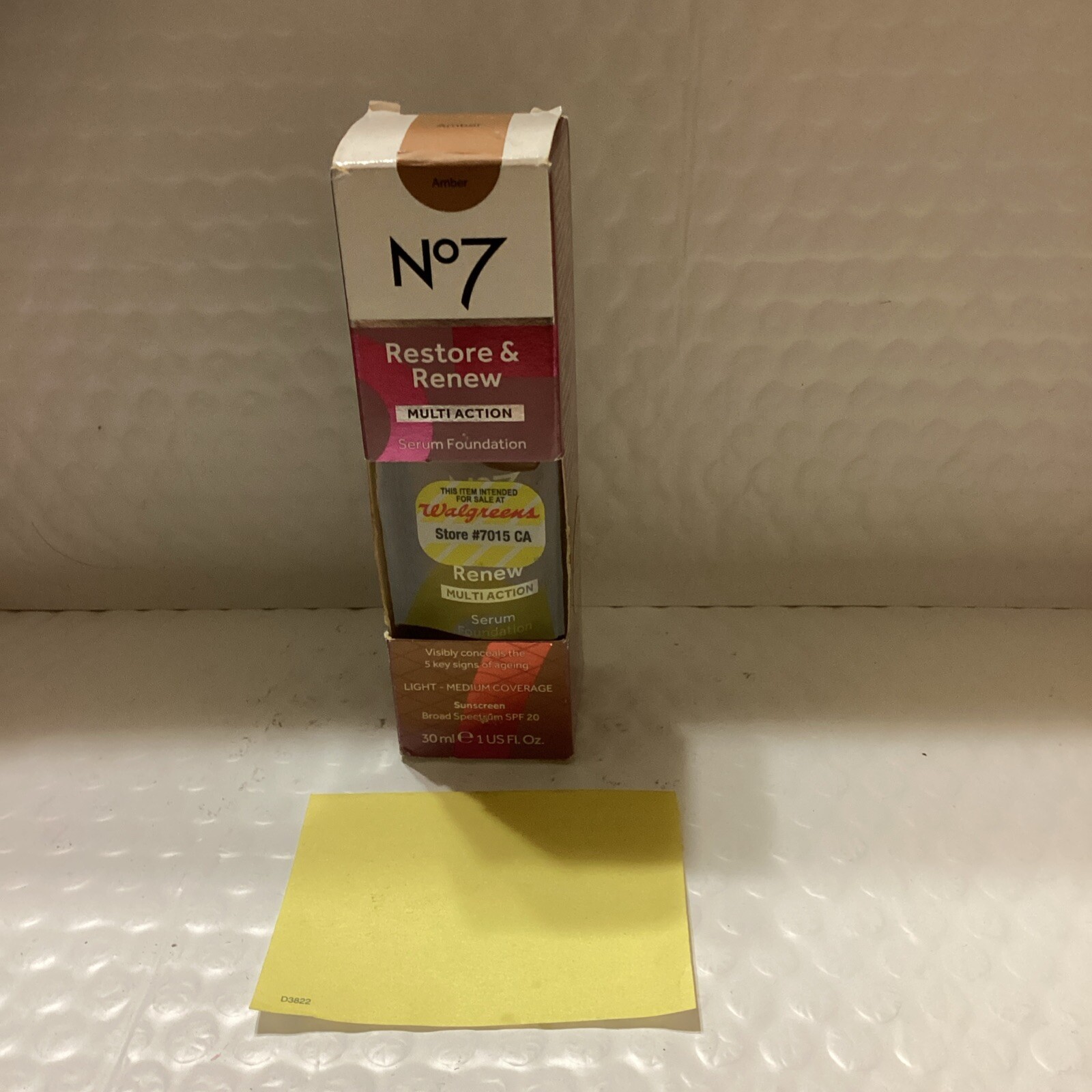 No7 Restore & Renew Multi Action Serum Foundation Amber Exp10/23