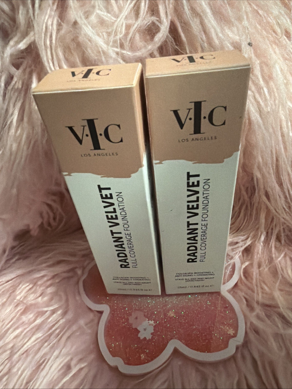 2x VIC Radiant Velvet Full Coverage Foundation (C15) Satin Finish *NEW*