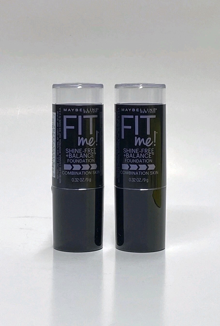2 Pk Fit Me Shine Free + Balance Foundation Stick 355 Coconut or 330 Toffee