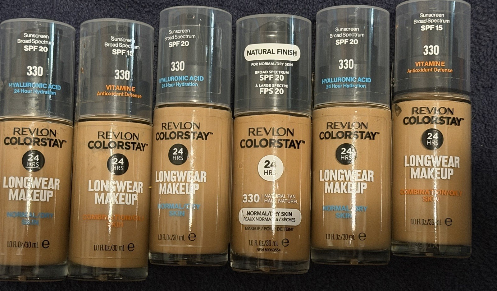 Lot Of 6X Sealed Revlon ColorStay #330 Natural Tan