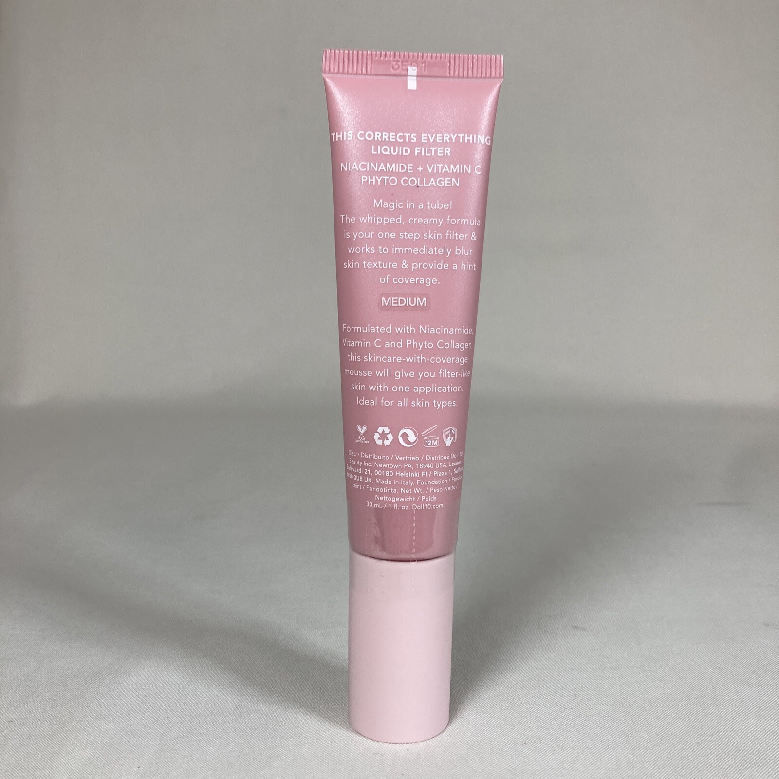 Doll 10 This Corrects Everything Liquid Filter with Niacinamide in MEDIUM – New