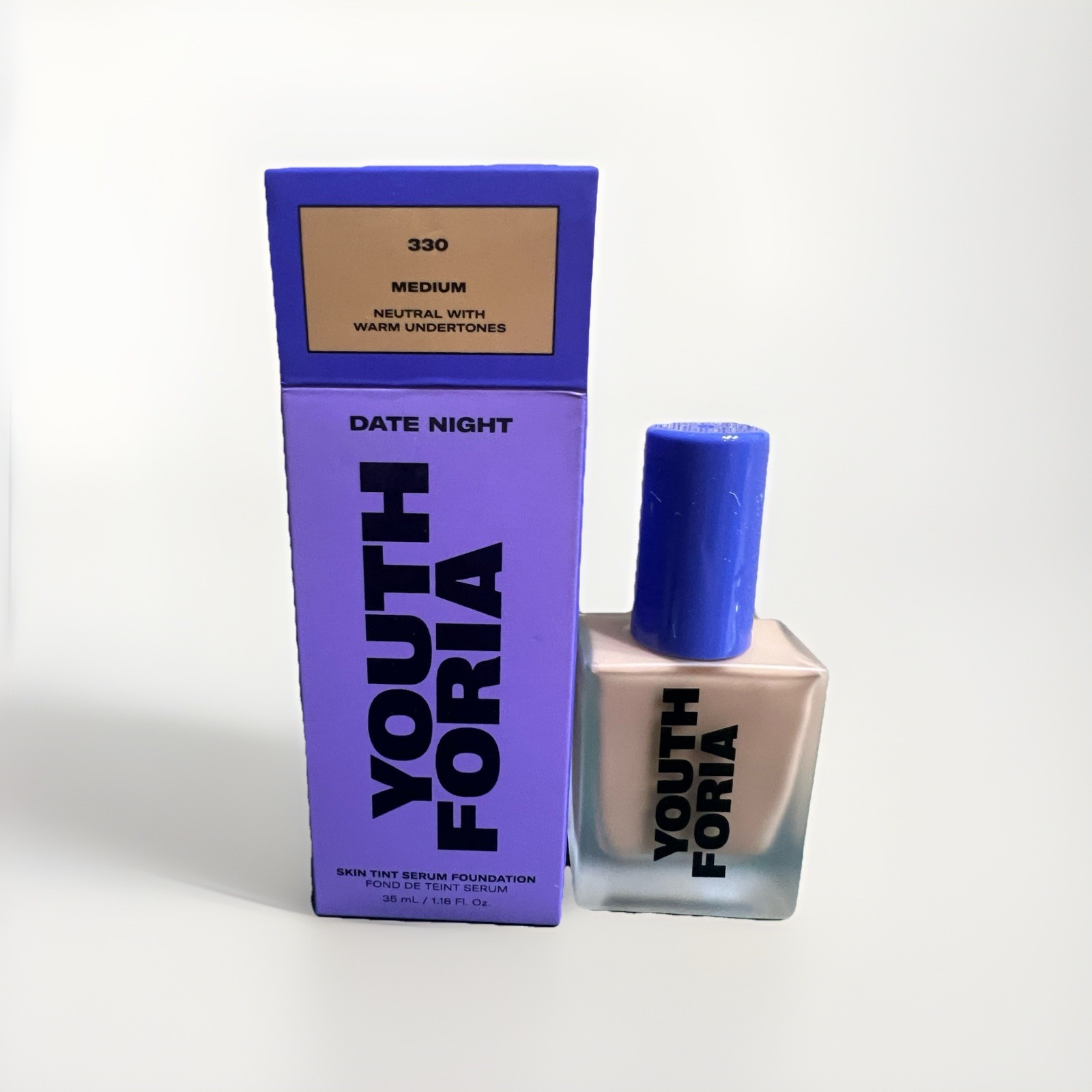 Youth Foria Date Night Serum Foundation in 330 Medium 35mL/1.18oz NIB