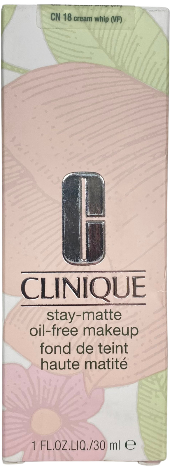 Clinique Stay-Matte Oil-Free Makeup CN 18 CREAM WHIP (VP) – Size 30mL / 1 Oz.