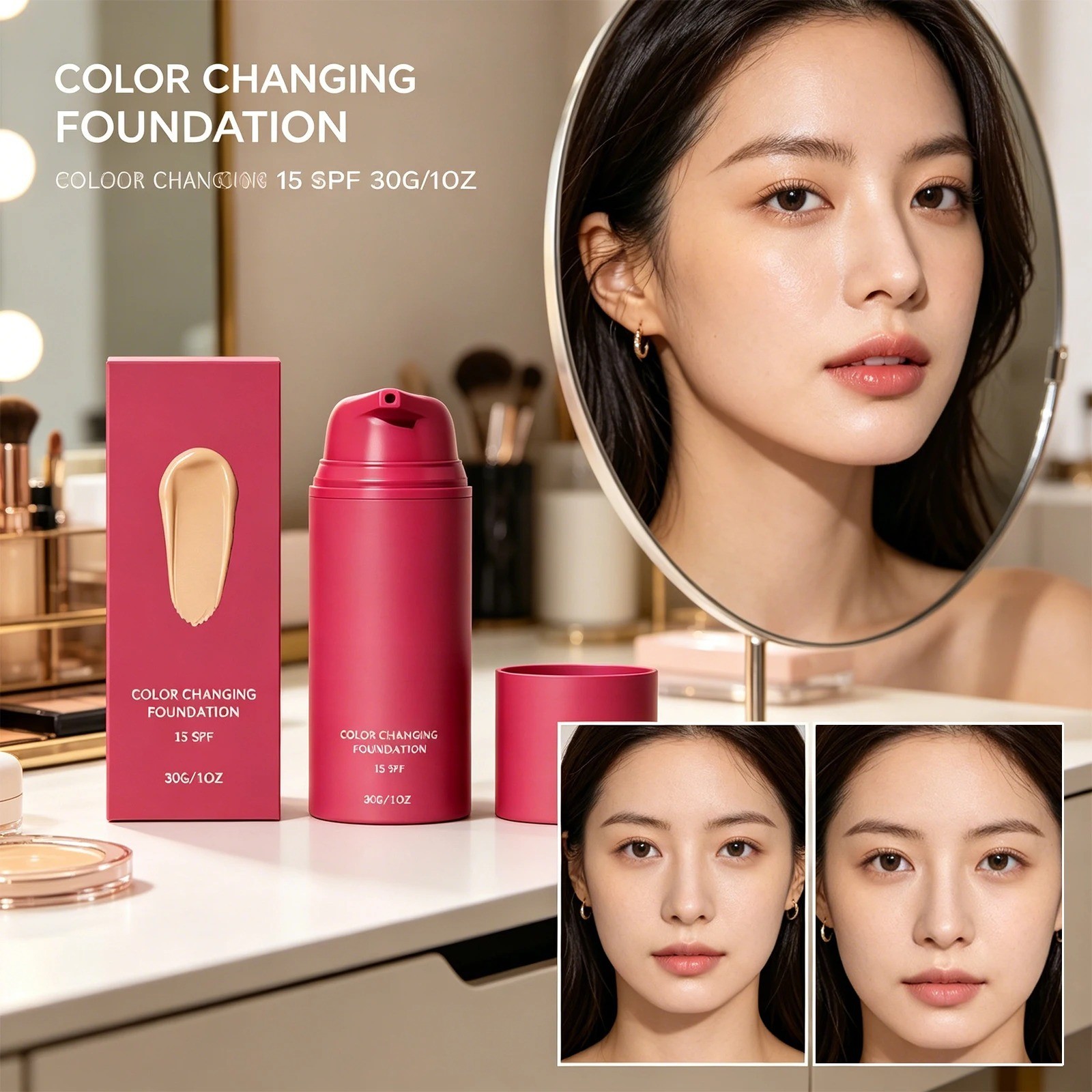 SMOOCHE Foundation Korean – Smooche Color Changing Foundation For All Skin types
