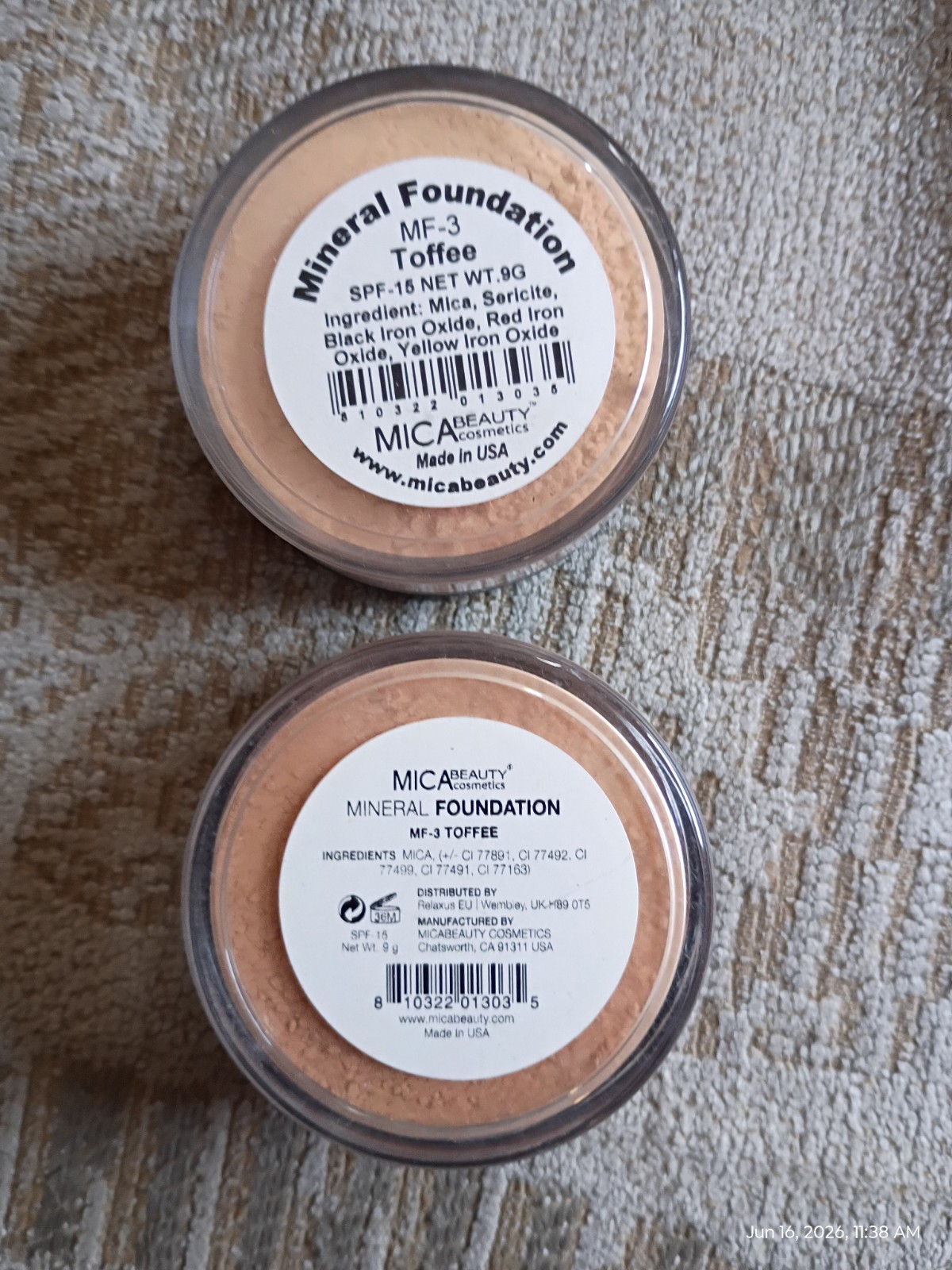 Mica Beauty Mineral Foundation MF-3 Toffee