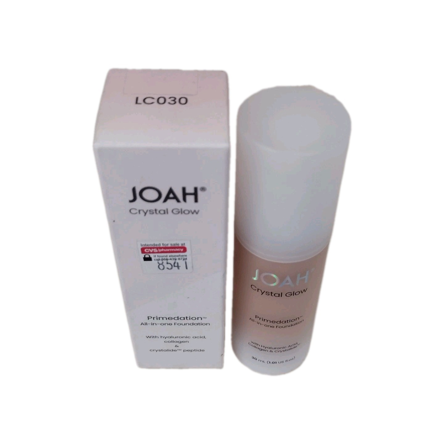Joah CRYSTAL GLOW PRIMEDATION Peptide Foundation LC030 LIGHT W COOL UNDERTONES