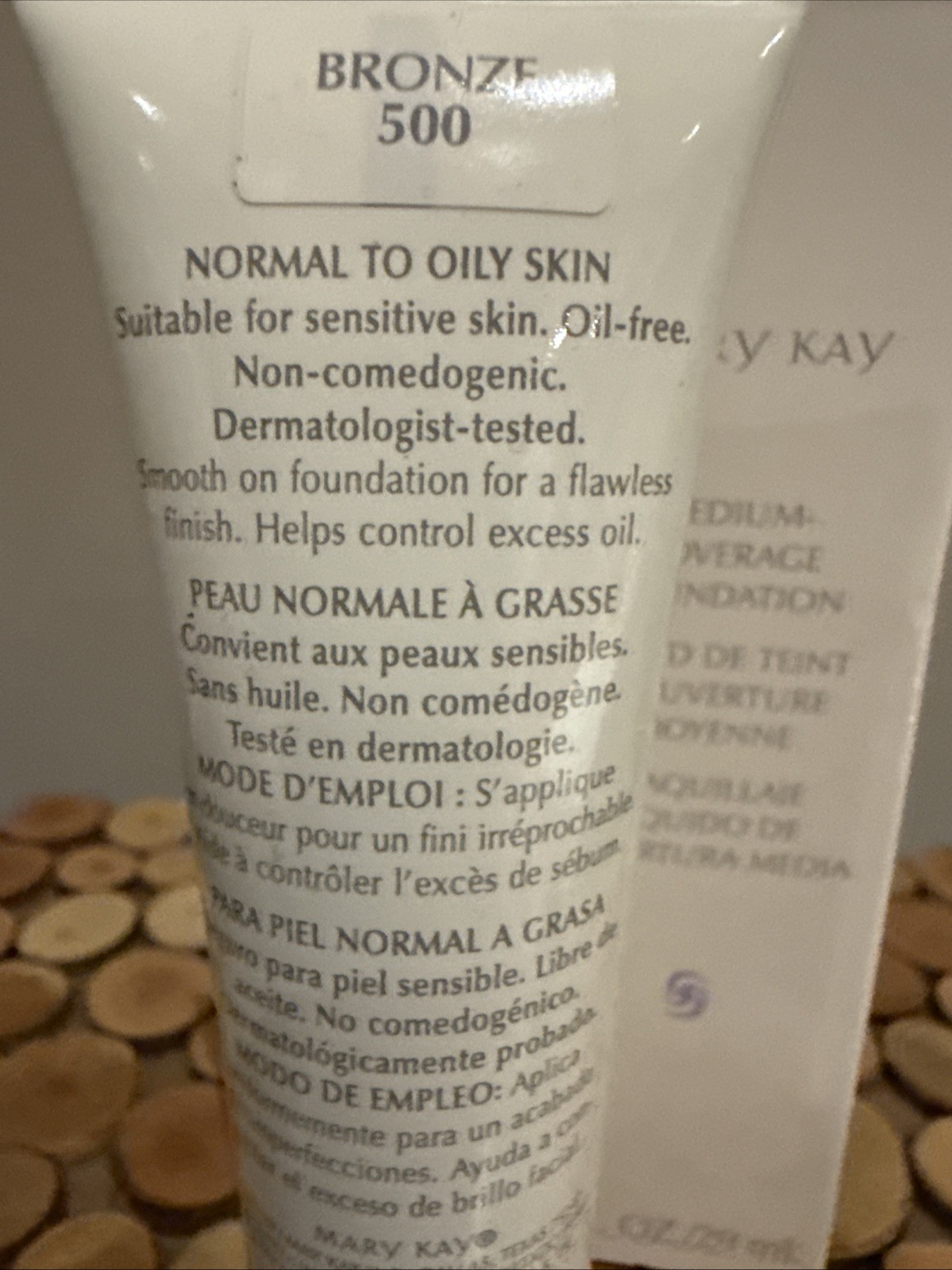 Mary Kay Medium Coverage Foundation BRONZE 500 Normal to Oily 357700 NIB Pink