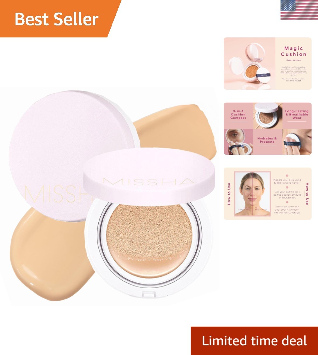 Flawless Light Beige Magic Cushion Foundation (2-Pack) – Radiant Skin Essentials