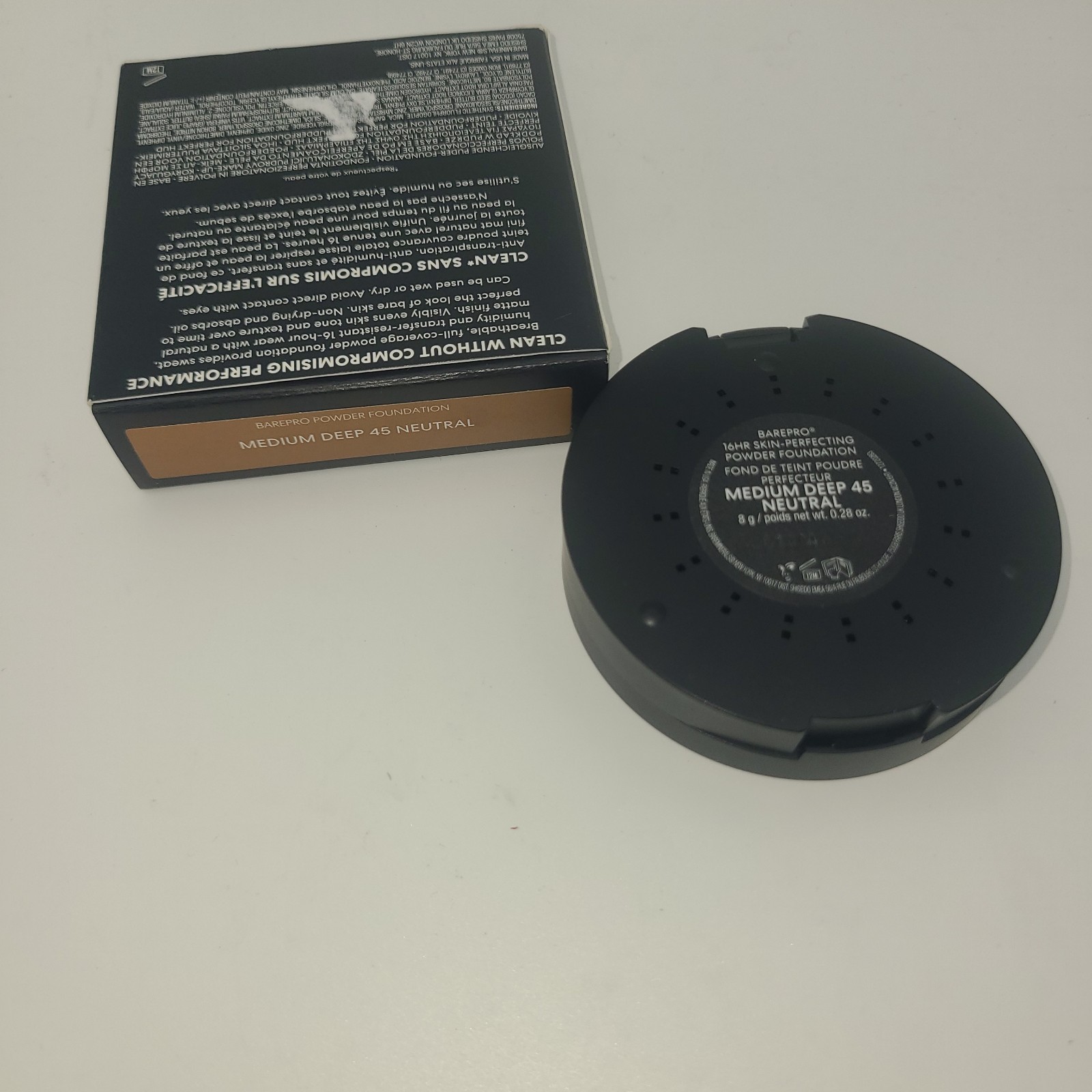 BareMinerals Barepro 16hrPerfecting Powder Foundation Medium Deep 45 Neutral NIB