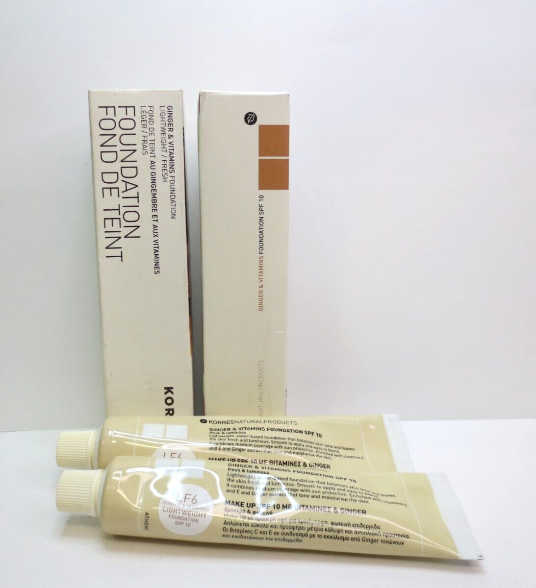KORRES GINGER & VITAMINS FOUNDATION LF6 SPF 10 1.35 OZ BOXED (LOT 2) SEE DETAILS