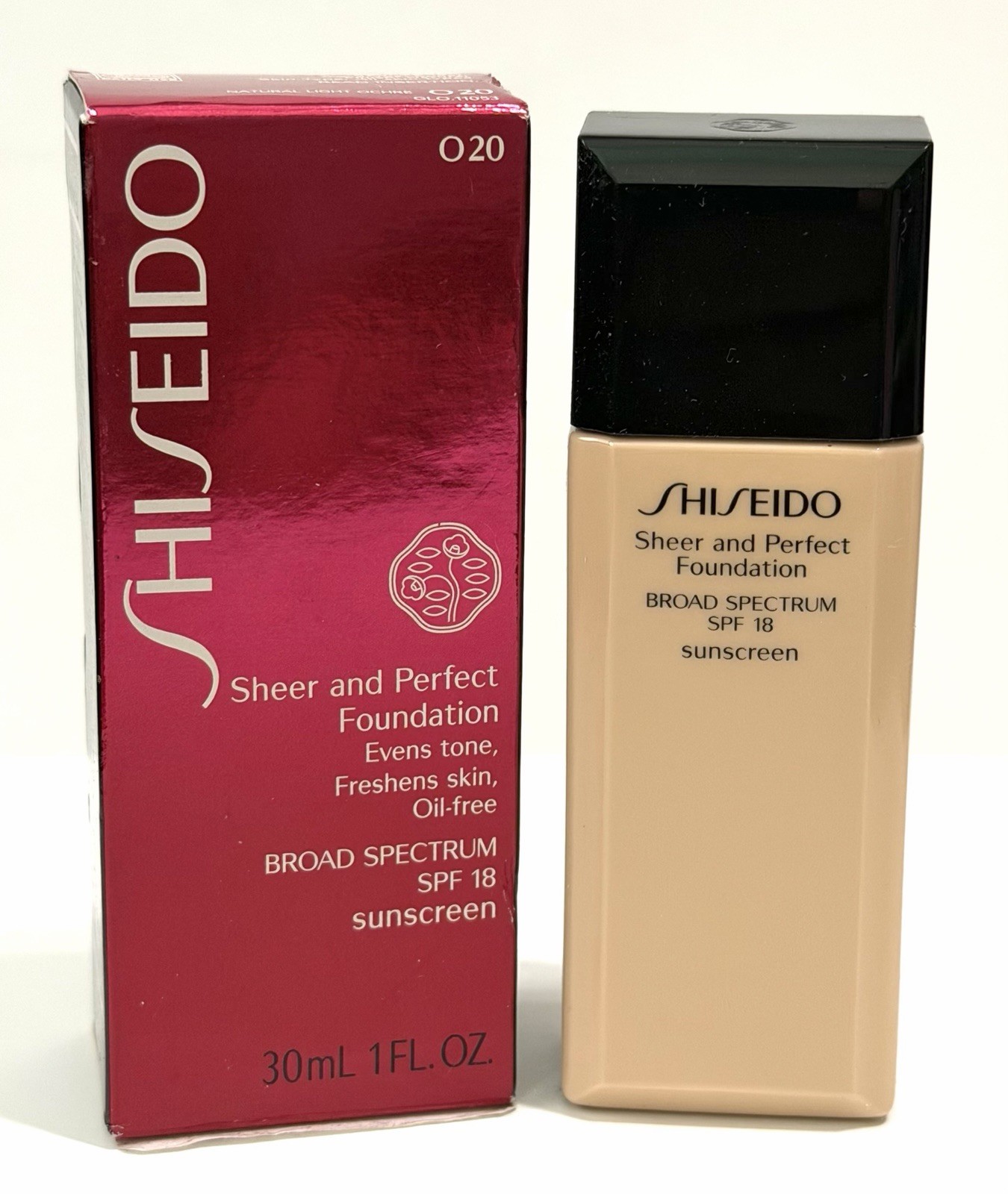 Shiseido Sheer and Perfect Foundation SPF 18 Natural Light Ochre O20 – Free Ship