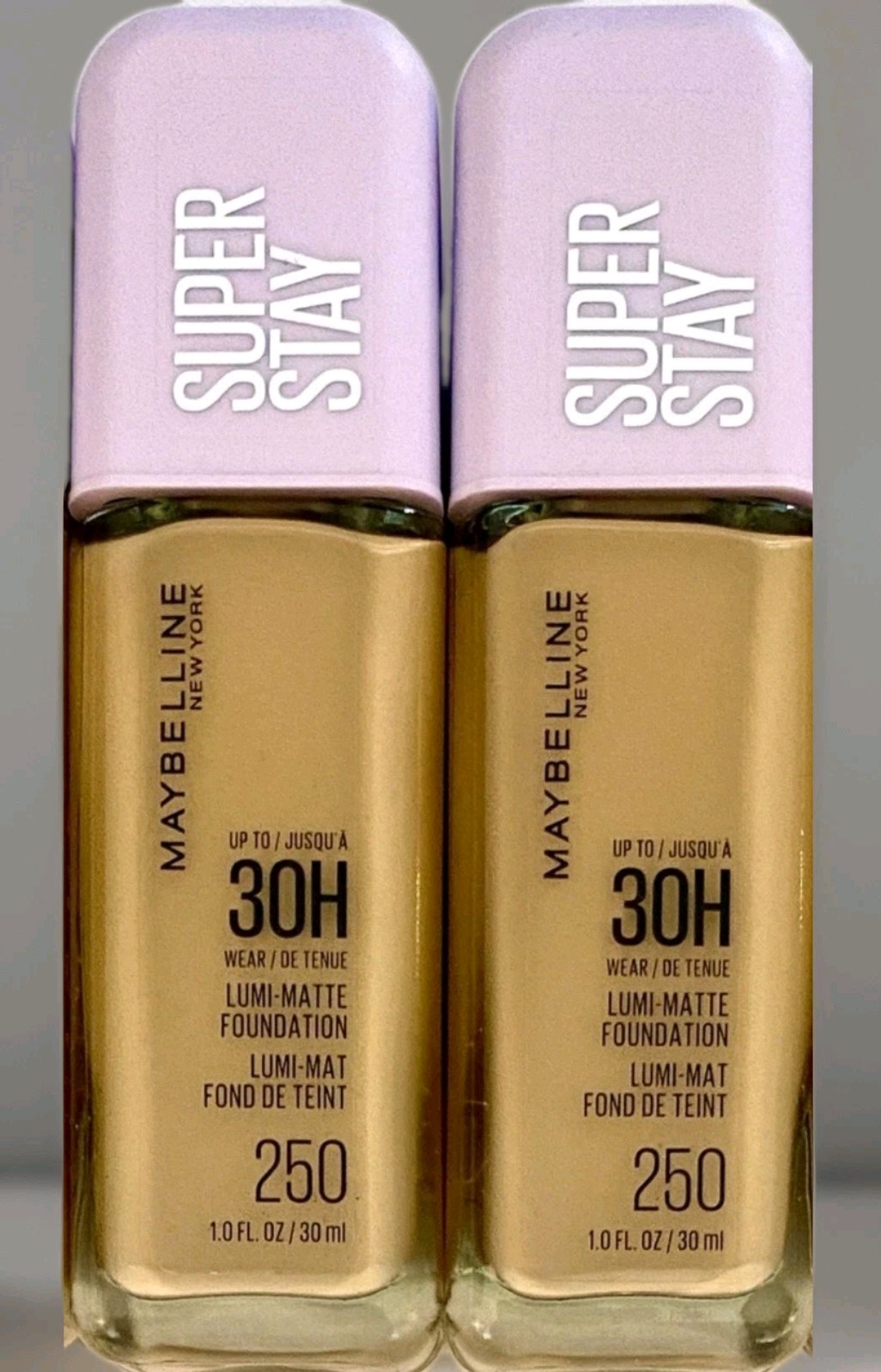 2x Maybelline Super Stay LUMI-MATTE Foundation 250 SUN BEIGE – New – Free Ship