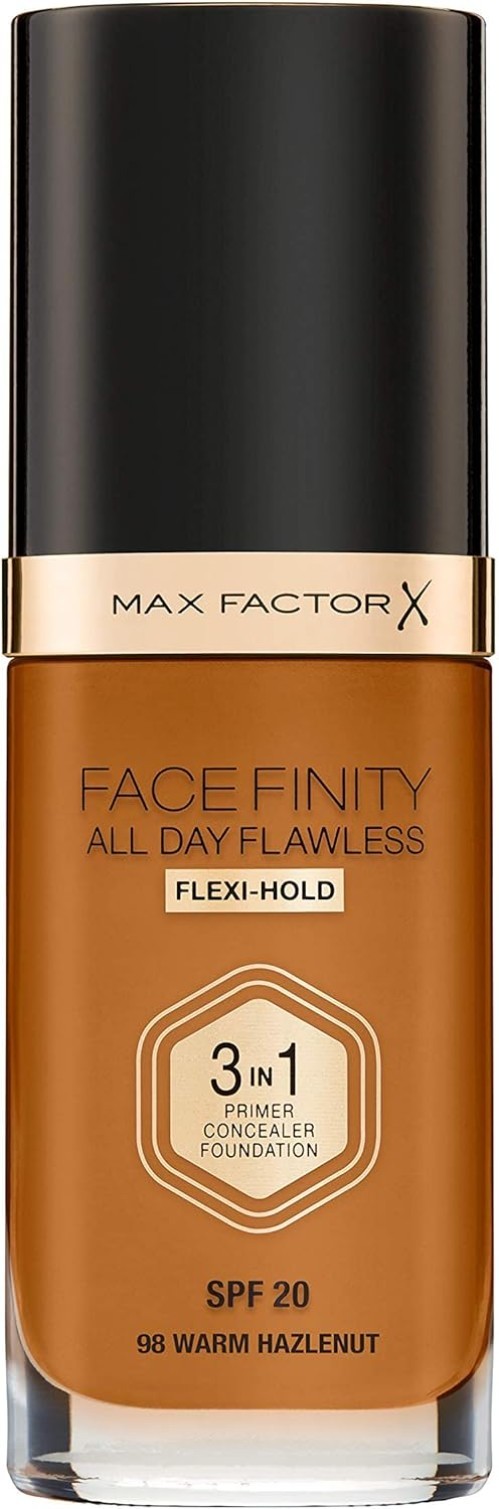 Waterproof & Oil-Free Facefinity Liquid Foundation with SPF 20, Flawless Look