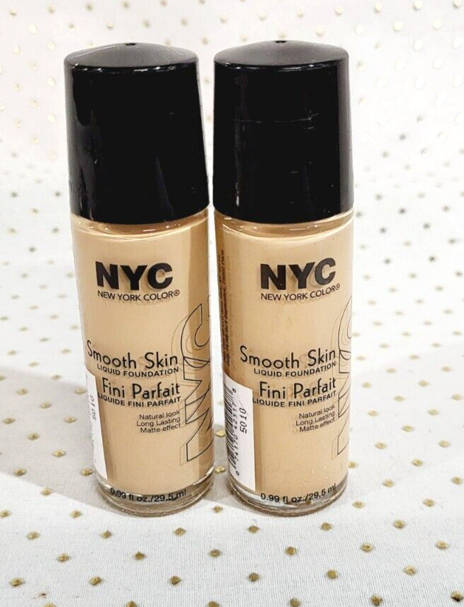 2 NYC Smooth Skin Liquid Foundation Lightweight Long Lasting ~ 682 WARM BEIGE ~