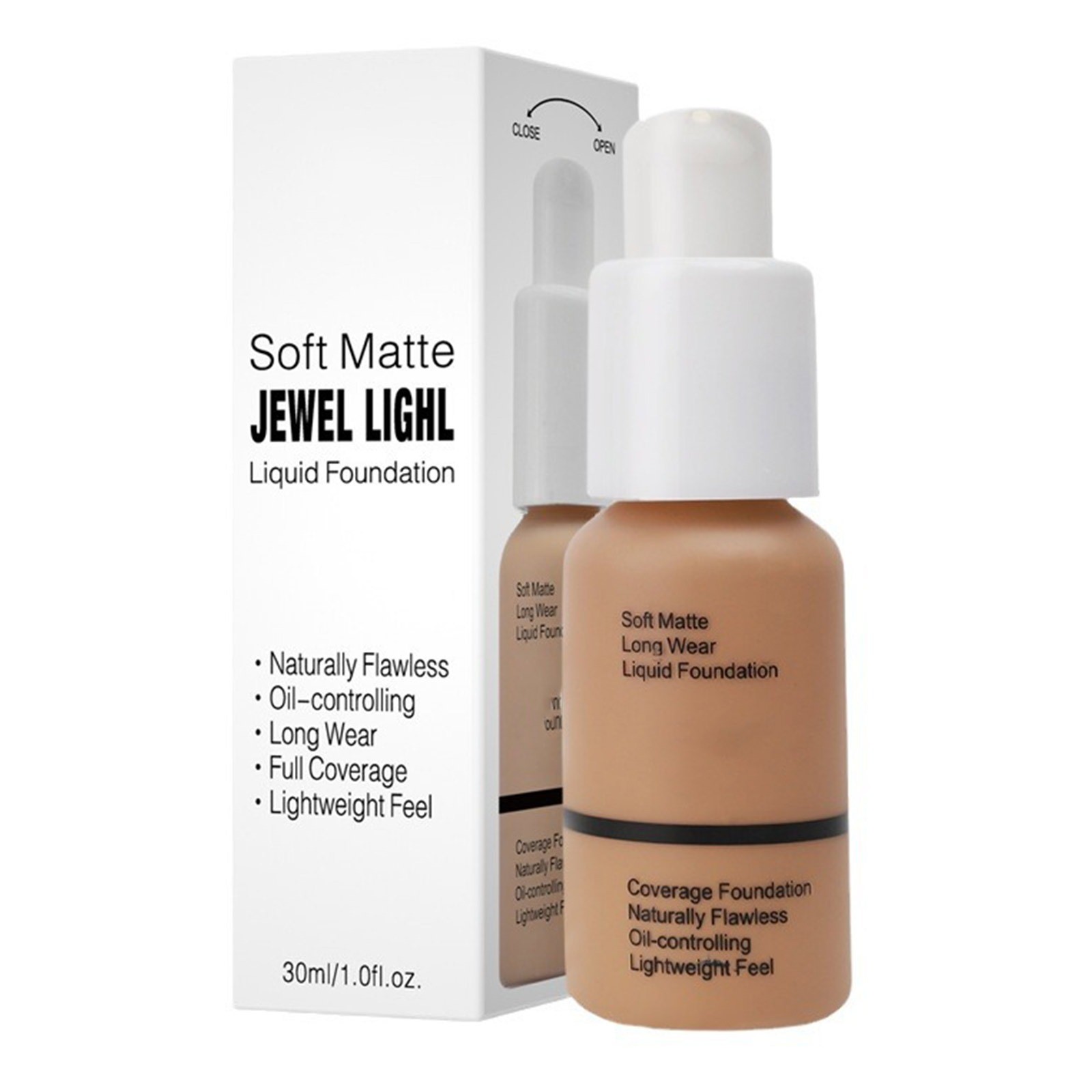 1Pcs 30ml For Base Makeup Matte Conceals Pores Liquid Foundation Long Wear