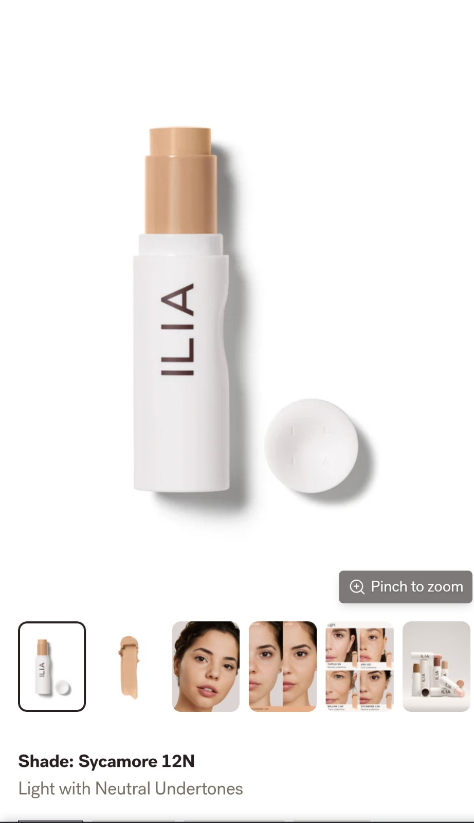 ILIA skin rewind complexion stick – 12N Sycamore – Authentic