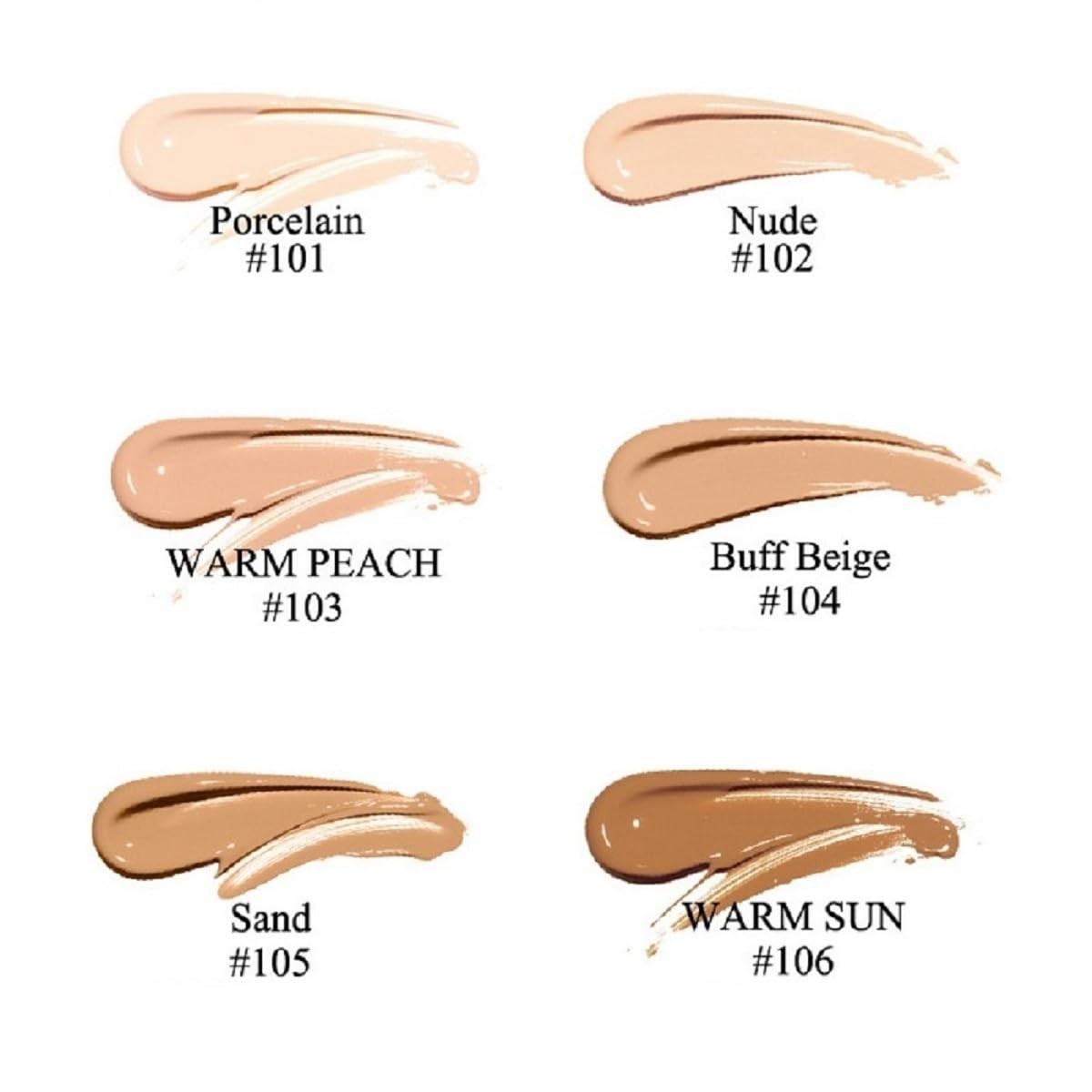2 Pack PHOERA Foundation 104 Buff Beige Full Coverage Makeup for Women